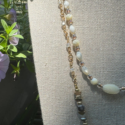 Howlite Wire-Wrapped Necklace