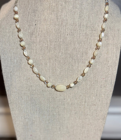 Mother of Pearl Beaded Necklace