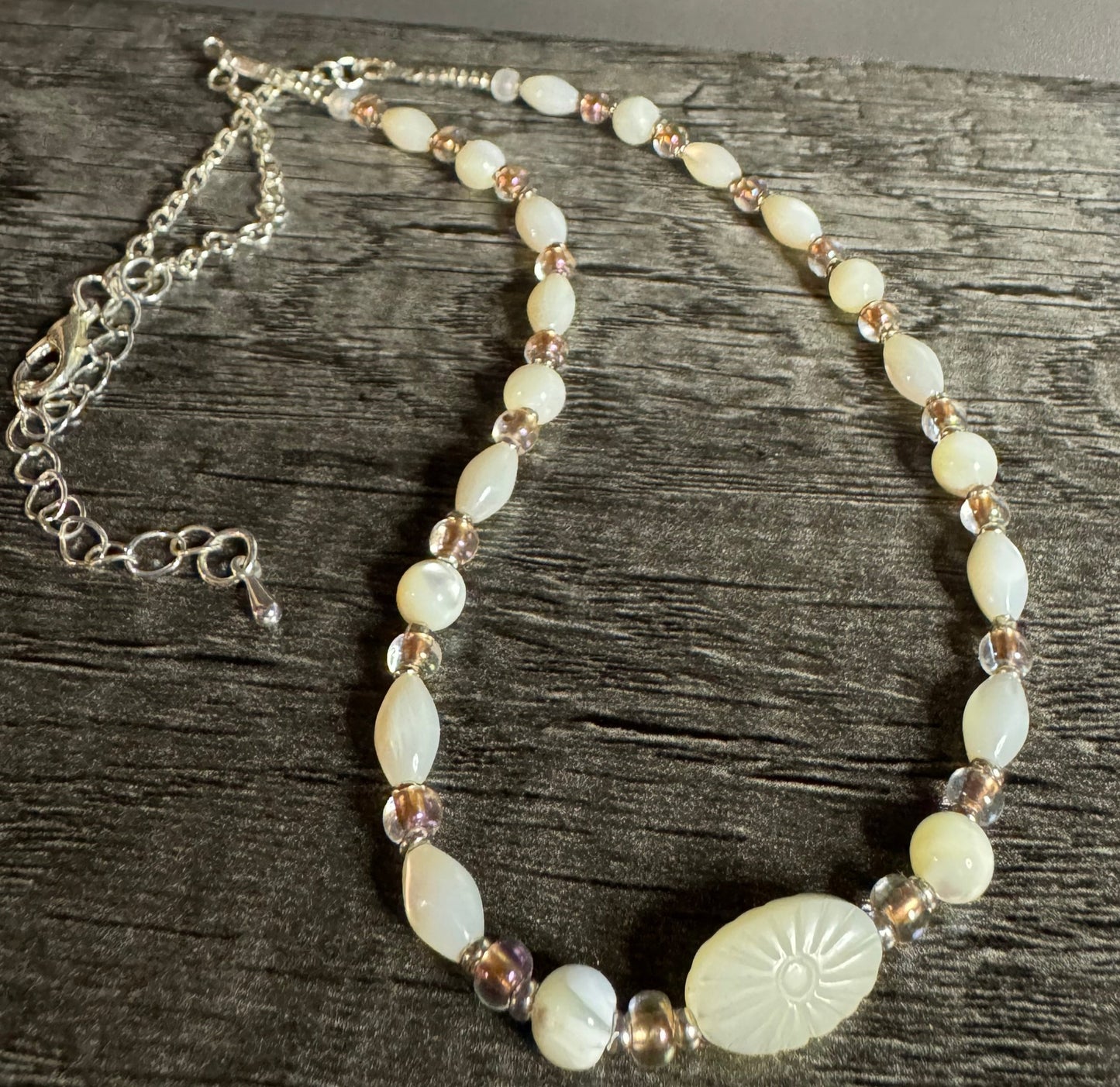 Mother of Pearl Beaded Necklace